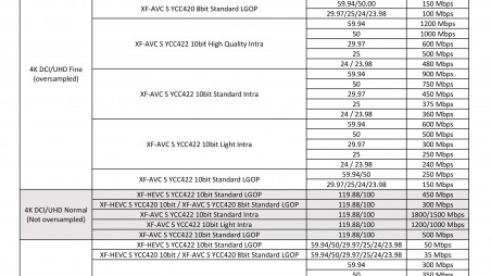 Canon R1 video shooting formats