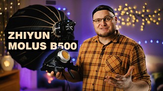 Обзор Zhiyun Molus B500. Мощный, компактный моноблочный биколорный свет для видео без внешнего блока питания