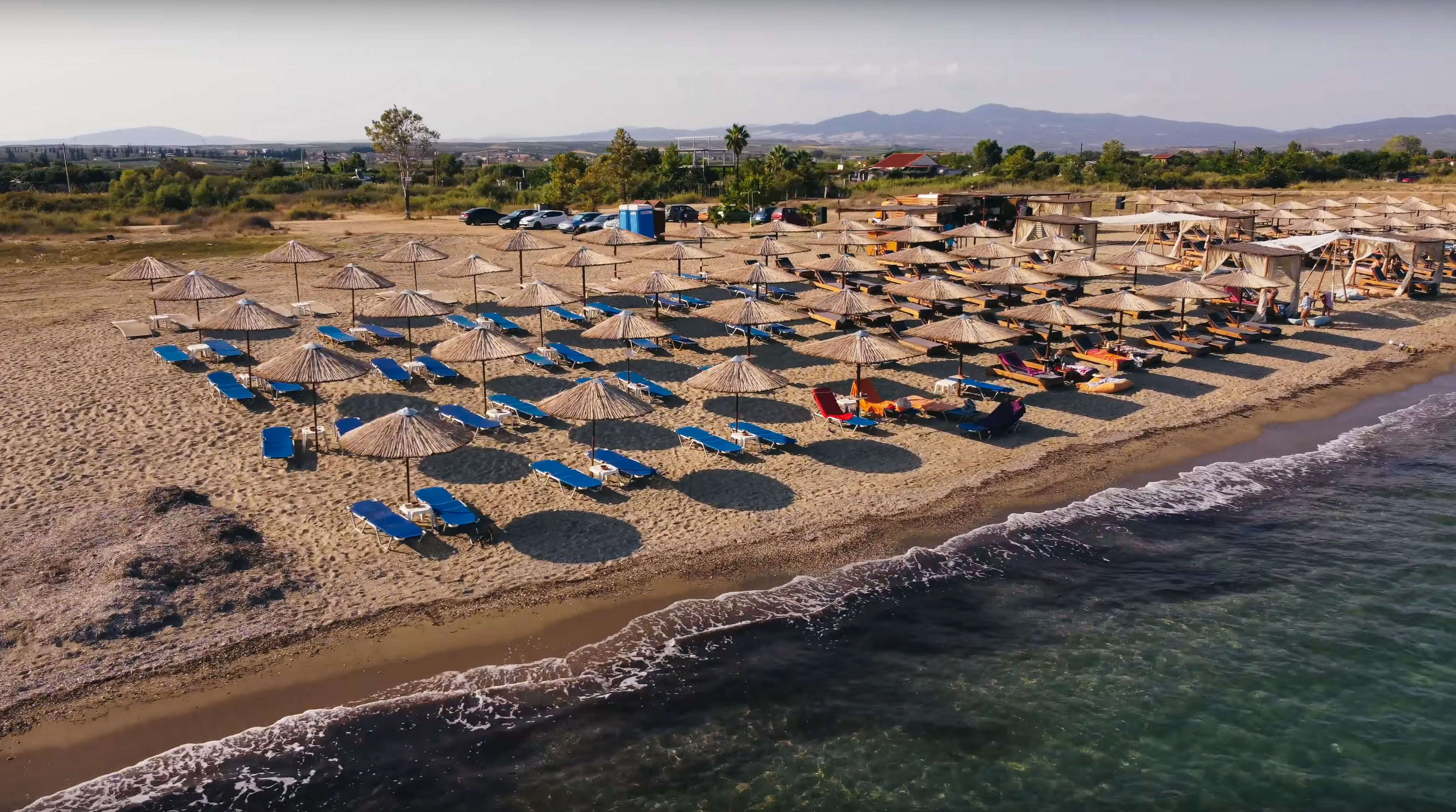 Agios Mamas Beach air view