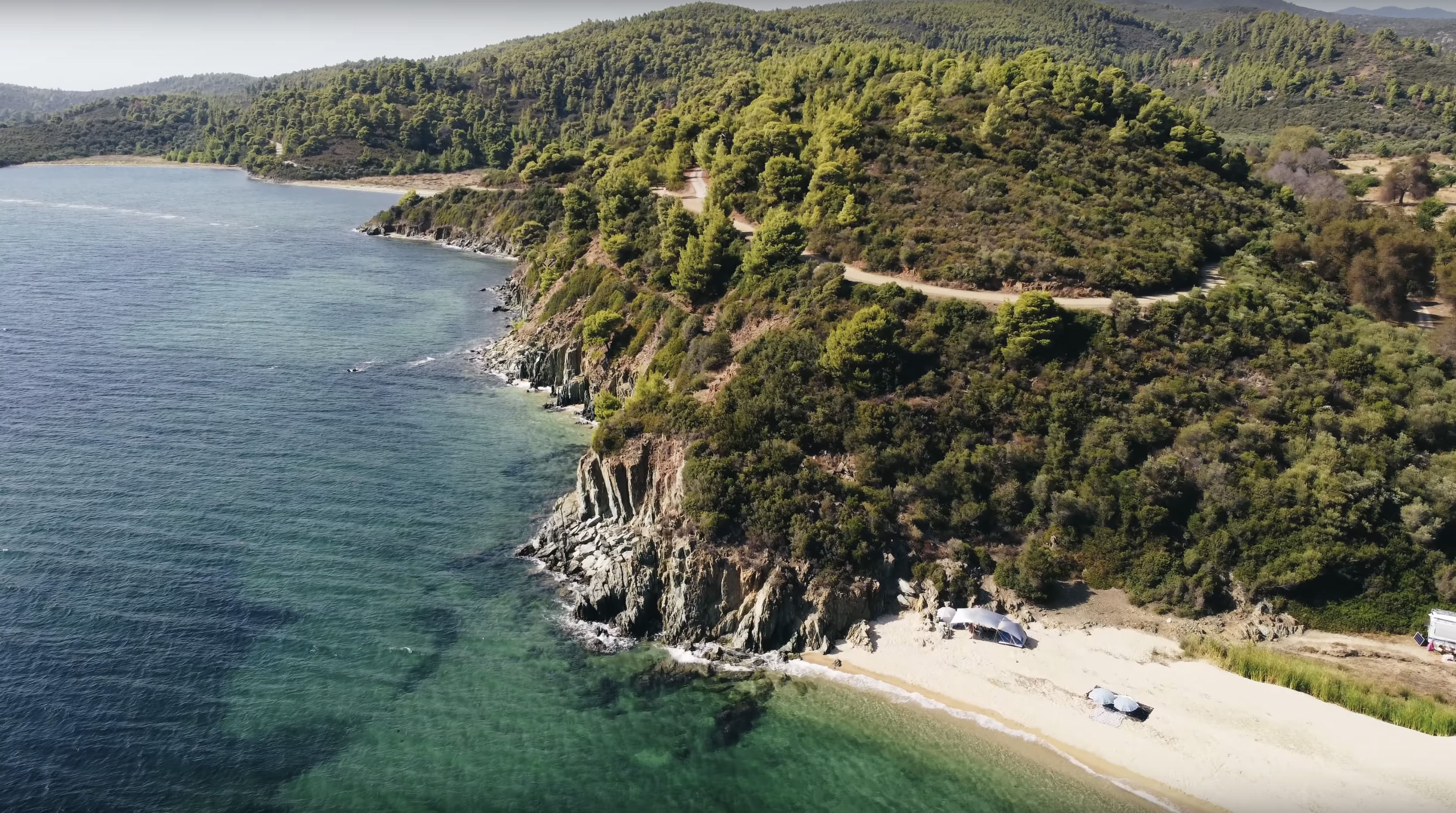 Paralia Azapiko air view