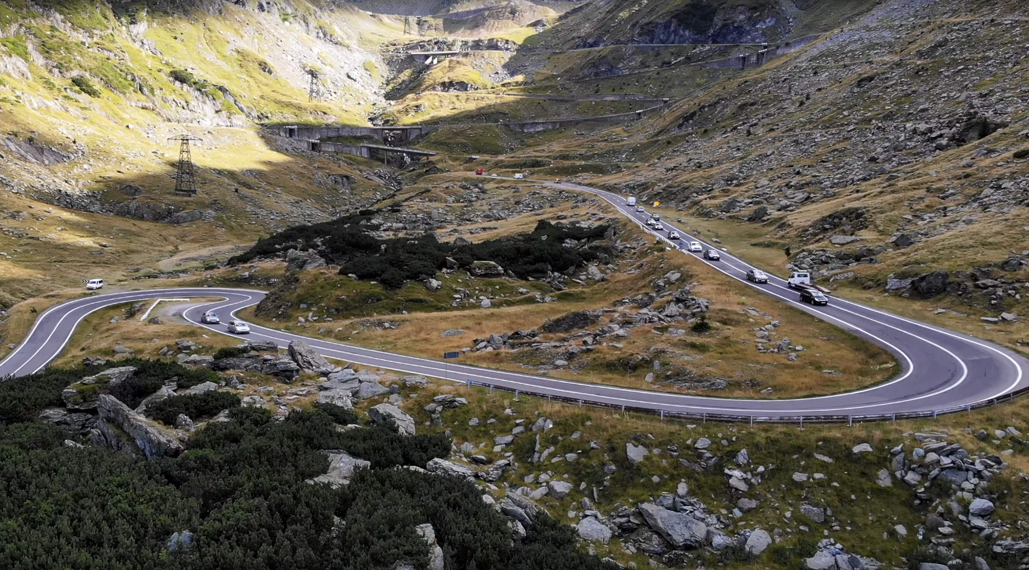 transfagarasan aerial view