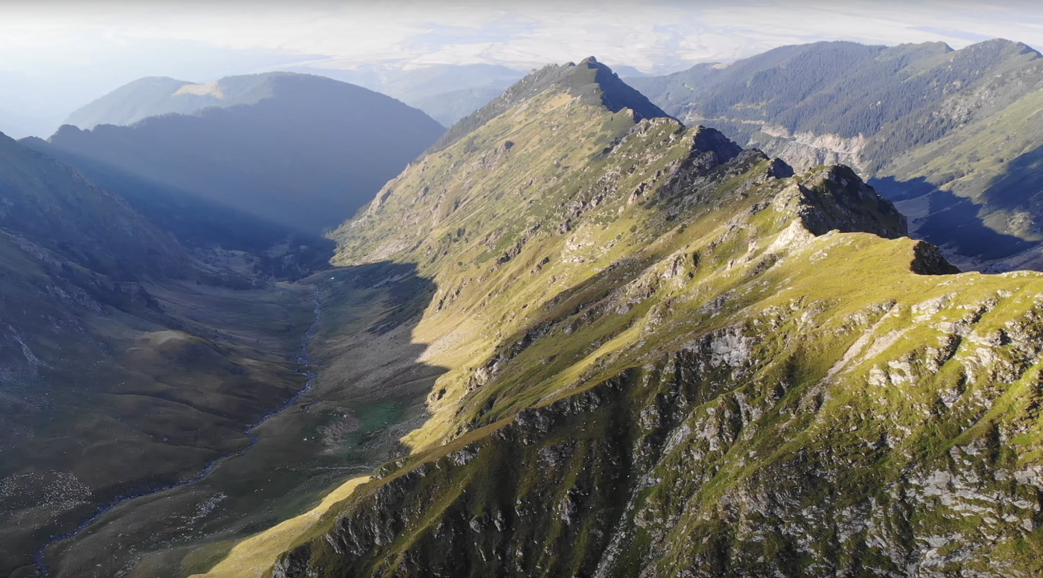 Транфагараш с квадрокоптера transfagarasan aerial view