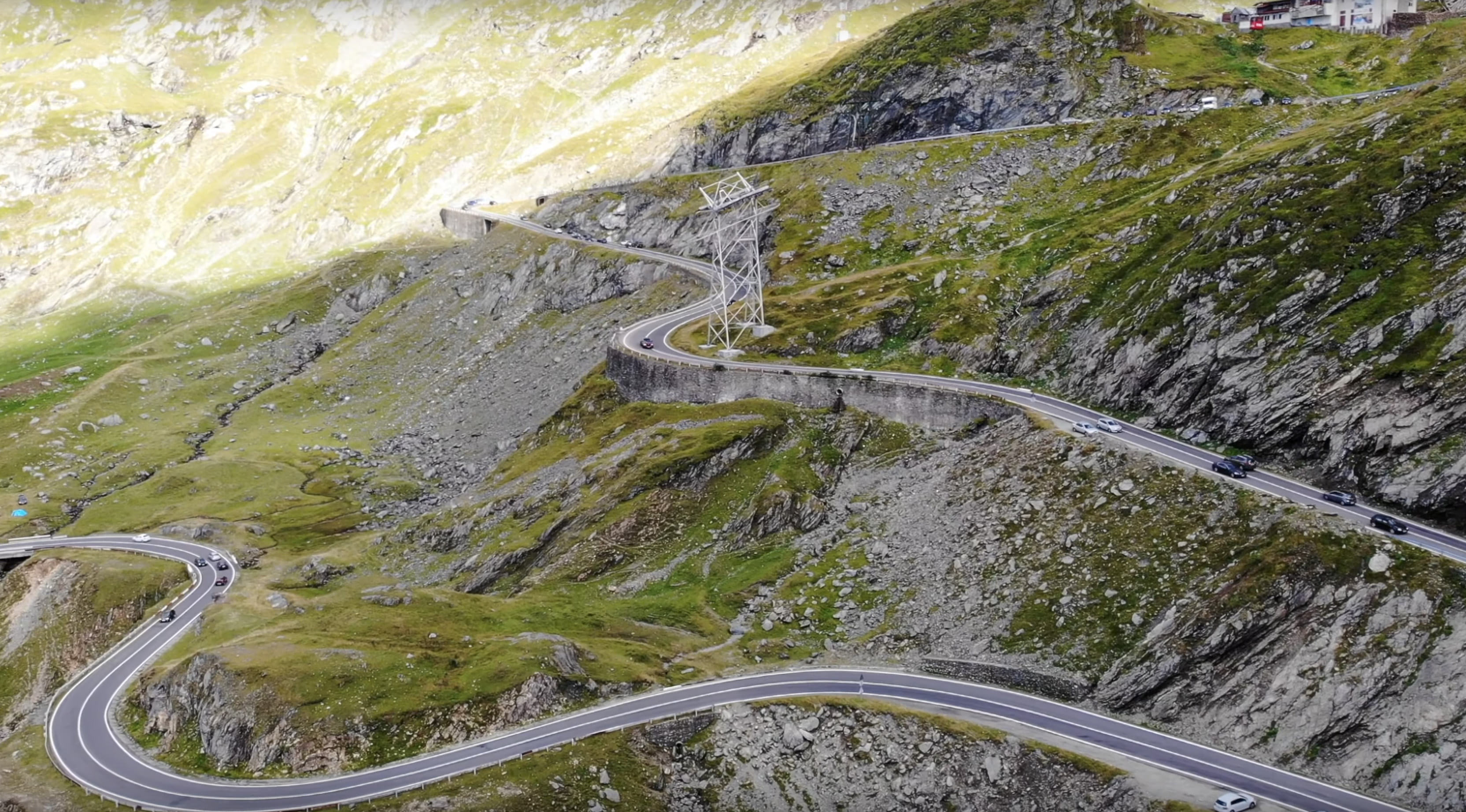 transfagarasan aerial view