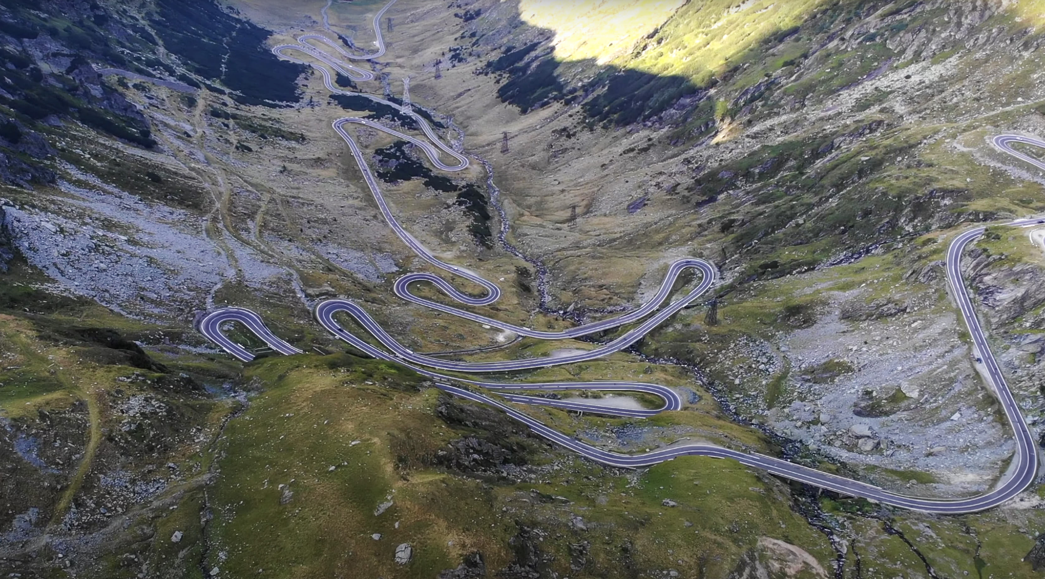 transfagarasan aerial view