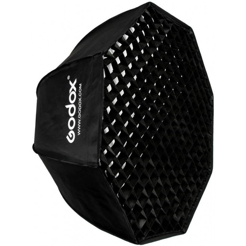 Студийный зонт софтбокс Godox Umbrella Softbox with Velco, with grid, with Bowens Adpater (Octa 80 см)