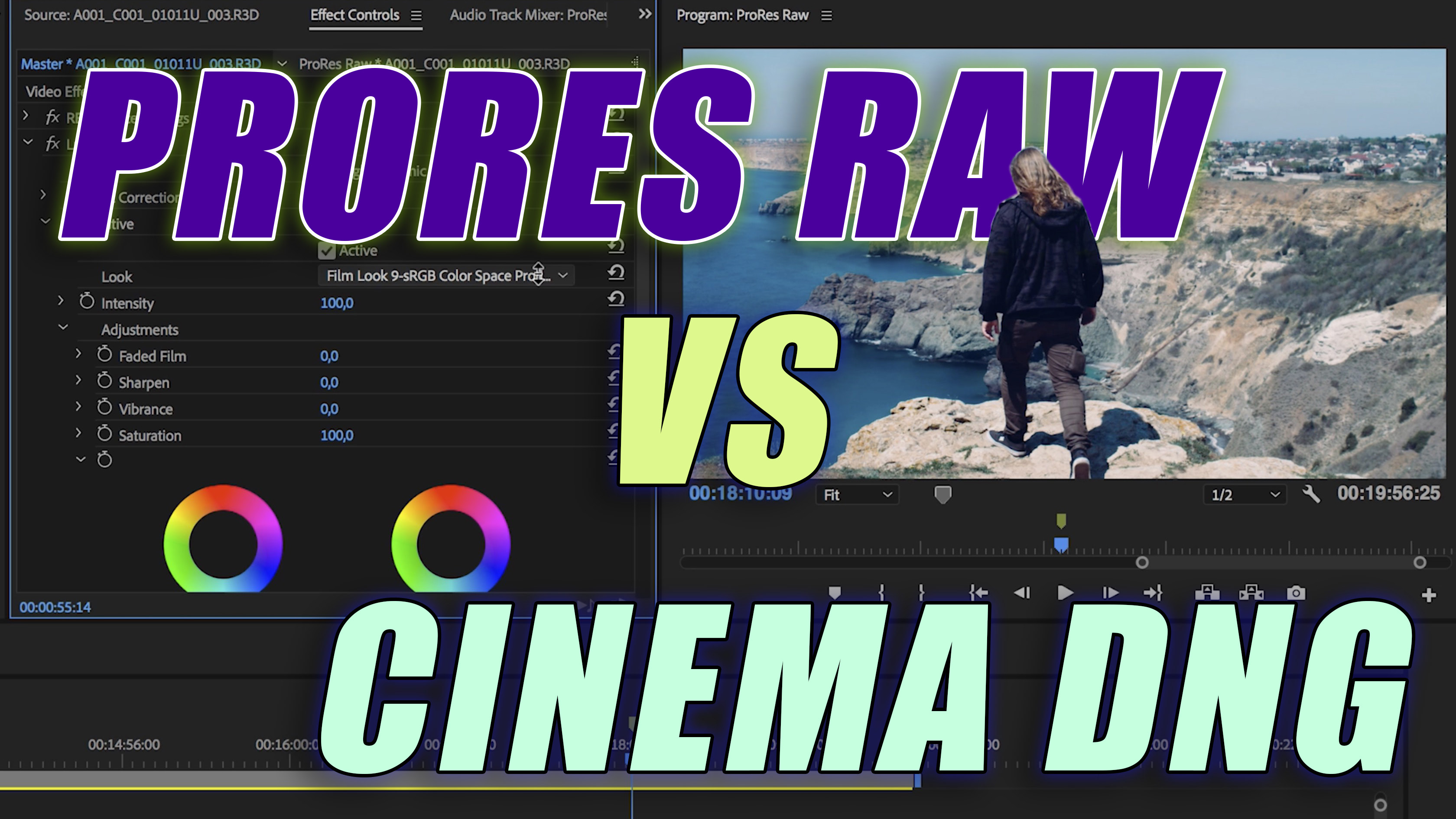 Что может PRORES RAW? Сравним цветокоррекцию с CINEMA DNG RAW и REDCODE